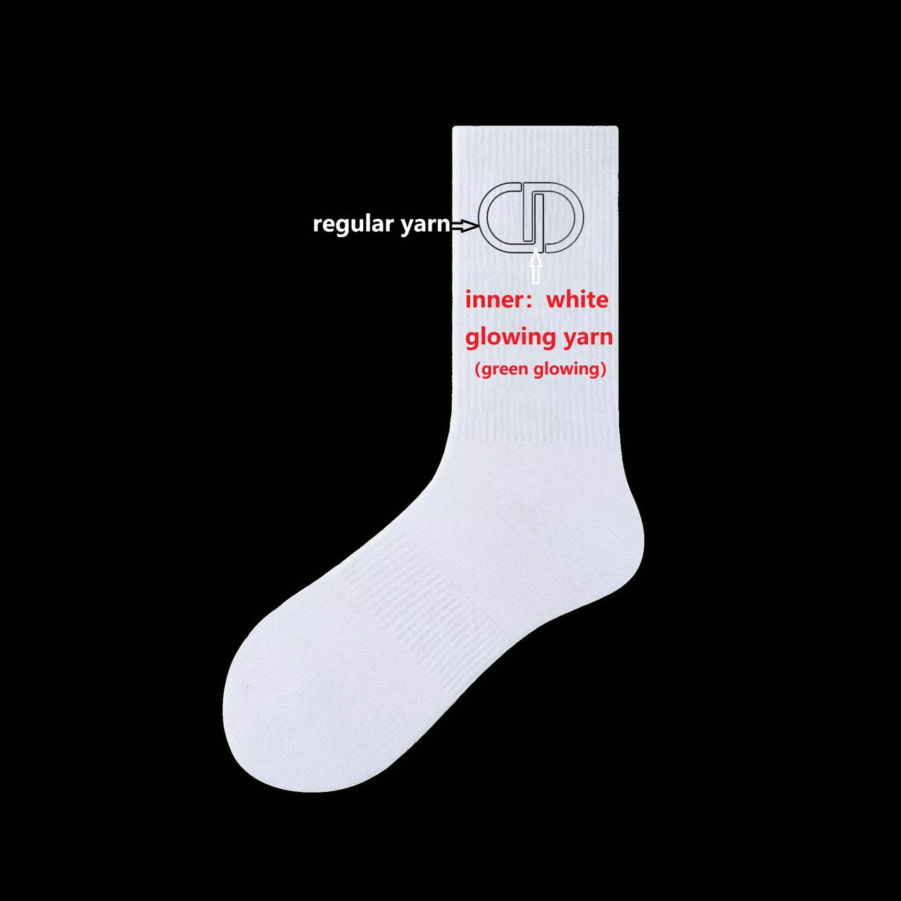 Glow in the Dark DD Socks