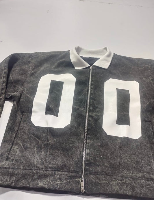 Acid Wash Cropped Jacket